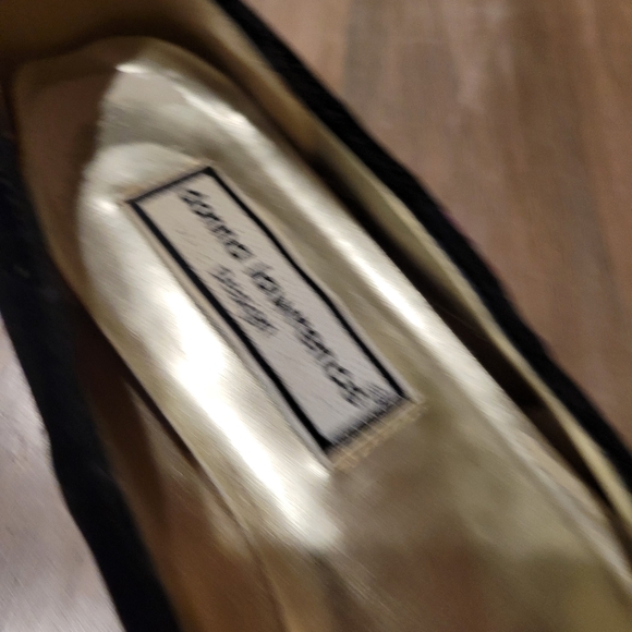 Christmas black velvet flats, 90's Donna Lawrence size 7 excellent condition - Picture 6 of 8